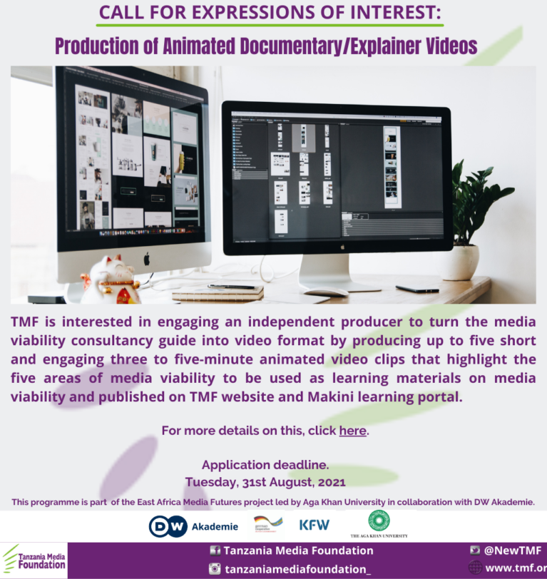 CALL FOR EXPRESSIONS OF INTEREST: Production of Animated Documentary/Explainer Videos