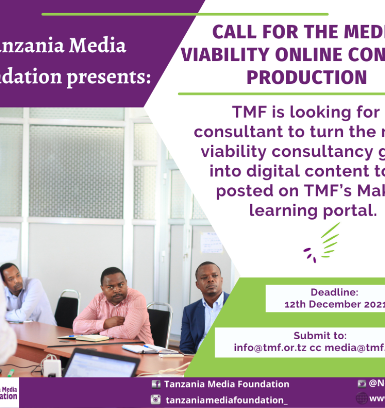 CALL FOR THE MEDIA VIABILITY ONLINE CONTENT PRODUCTION EXPERT
