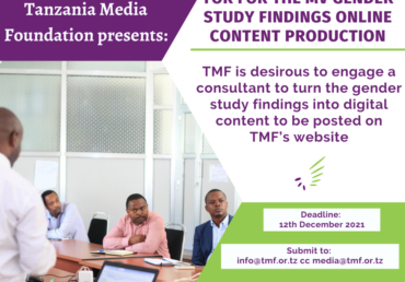 CALL FOR AN EXPERT TO TURN MV GENDER STUDY FINDINGS INTO ONLINE CONTENT