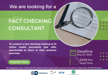 Call for applications for a fact checking consultant