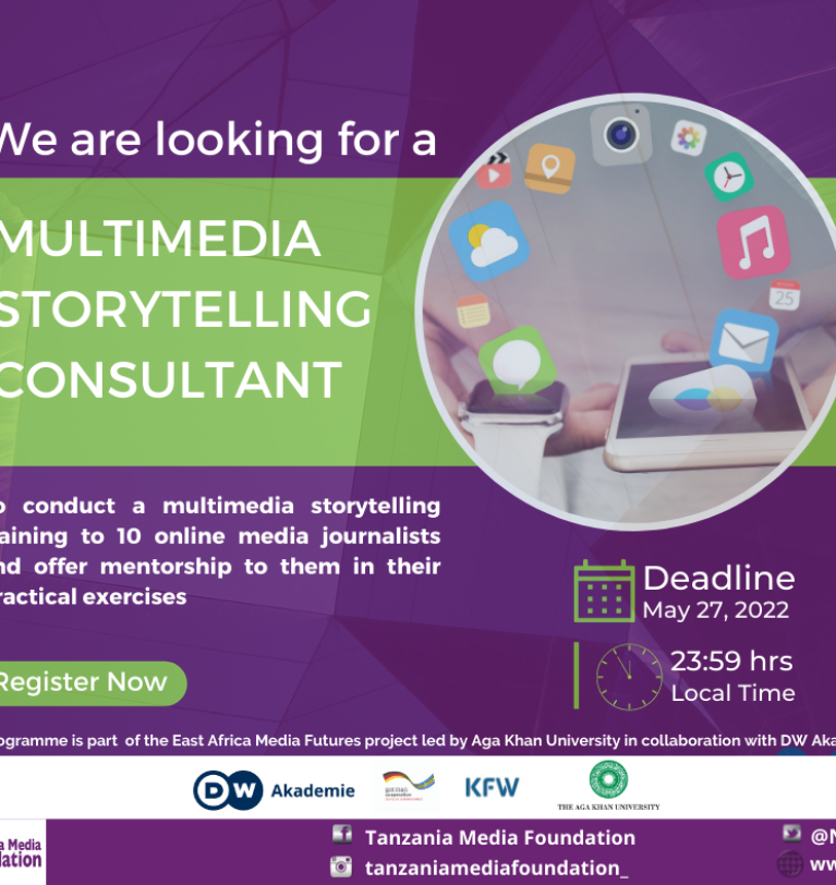 Call for applications for a multimedia storytelling consultant